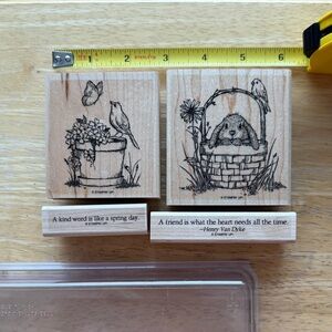 Stampin' Up! "Serene Spring" Stamp Set Animal & Floral Designs for Craft Night